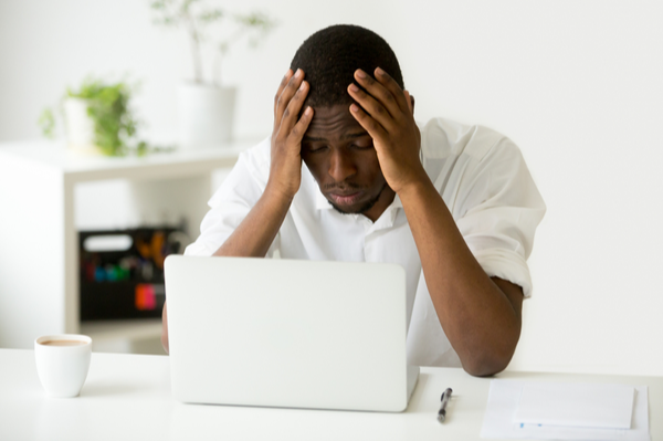 Stressed worker